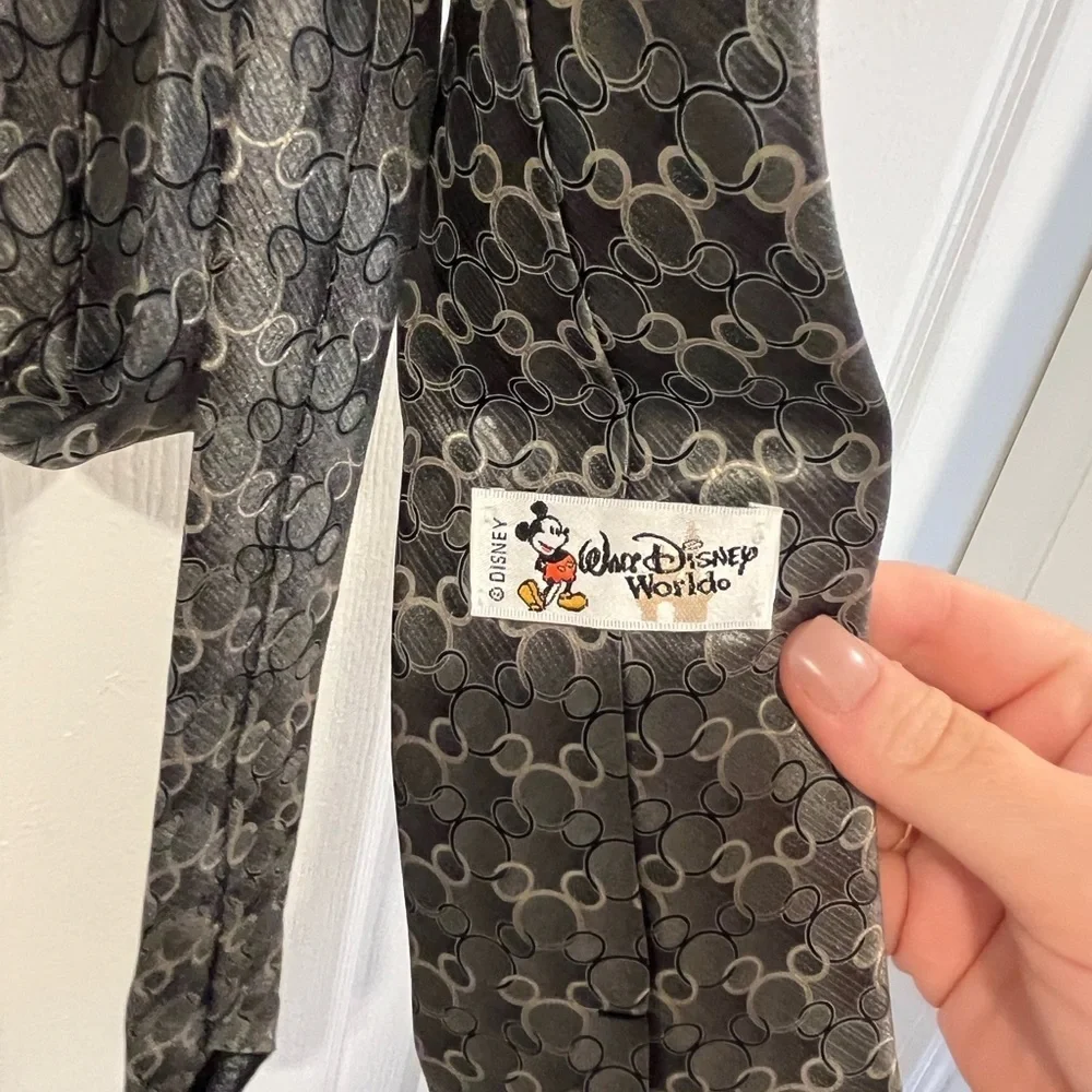 Walt Disney World Vintage Black, green and Gray Mickey Mouse Tie